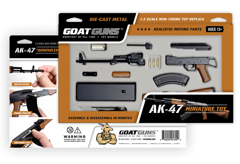 Miniature AK47 Model in Black | GoatGuns – Goat Guns